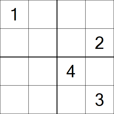 Sudoku 4x4 - Moyen