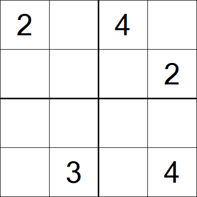 Sudoku 4x4 - Moyen