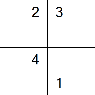 Sudoku 4x4 - Moyen