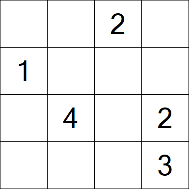 Sudoku 4x4 - Moyen