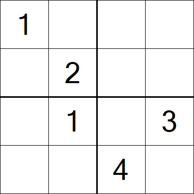 Sudoku 4x4 - Moyen