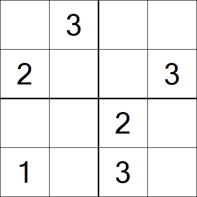 Sudoku 4x4 - Moyen