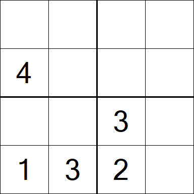 Sudoku 4x4 - Moyen
