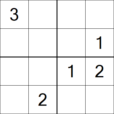 Sudoku 4x4 - Moyen