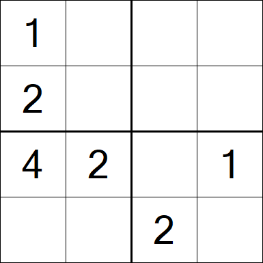 Sudoku 4x4 - Moyen