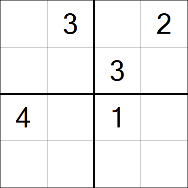 Sudoku 4x4 - Moyen