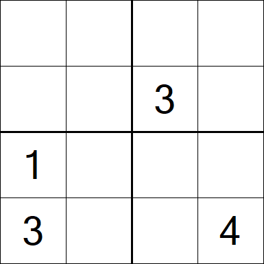 Sudoku 4x4 - Moyen