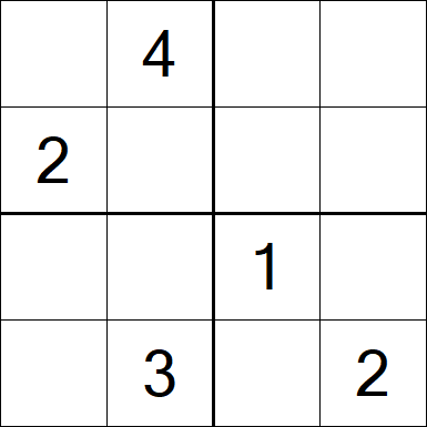 Sudoku 4x4 - Moyen