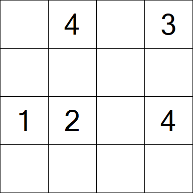 Sudoku 4x4 - Moyen