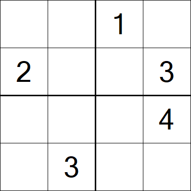 Sudoku 4x4 - Moyen