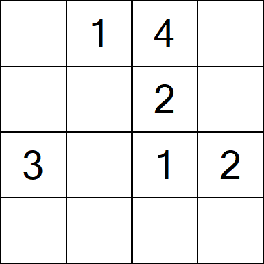 Sudoku 4x4 - Moyen