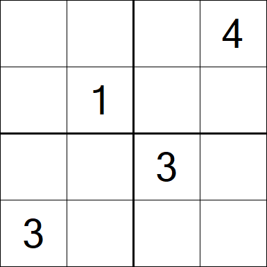 Sudoku 4x4 - Moyen