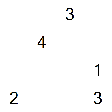 Sudoku 4x4 - Medium