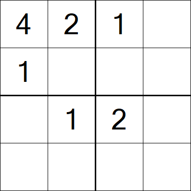 Sudoku 4x4 - Medium