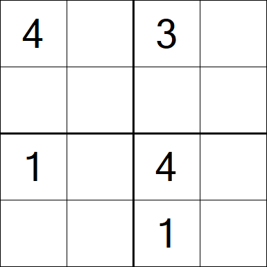 Sudoku 4x4 - Medium