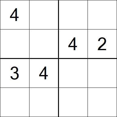 Sudoku 4x4 - Medium