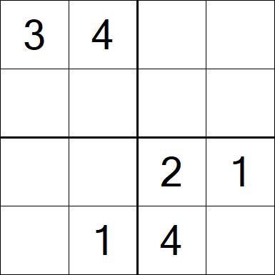 Sudoku 4x4 - Medium