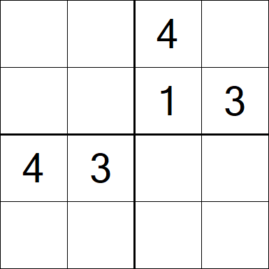 Sudoku 4x4 - Medium