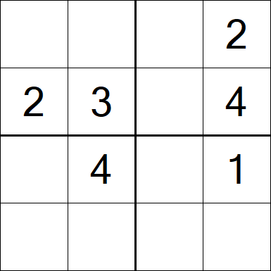 Sudoku 4x4 - Medium