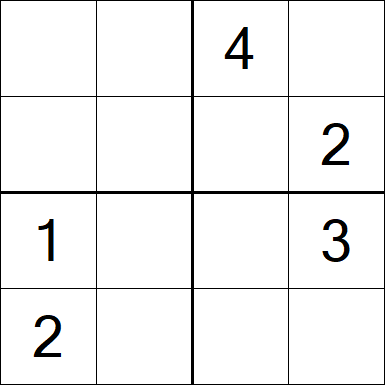 Sudoku 4x4 - Mittel