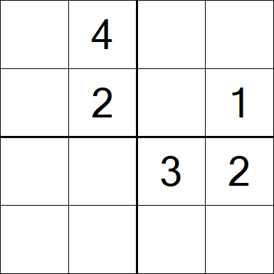 Sudoku 4x4 - Mittel
