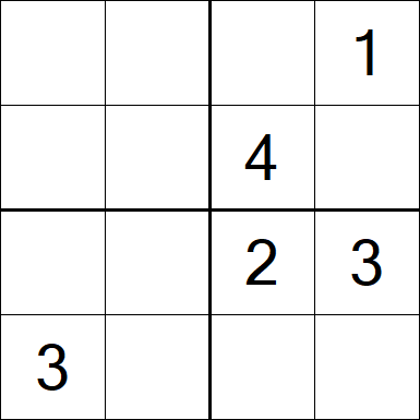 Sudoku 4x4 - Mittel
