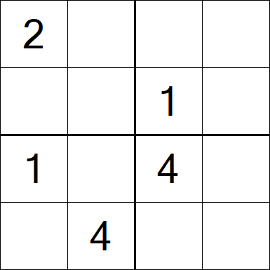 Sudoku 4x4 - Mittel
