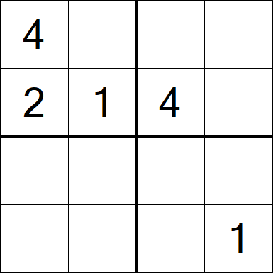 Sudoku 4x4 - Mittel