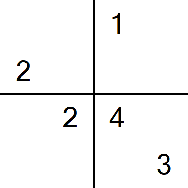 Sudoku 4x4 - Mittel