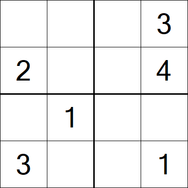 Sudoku 4x4 - Mittel