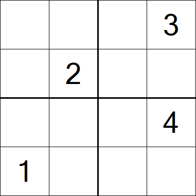 Sudoku 4x4 - Mittel