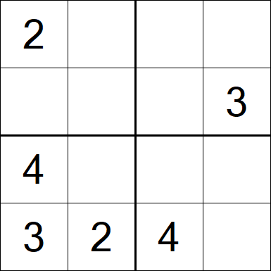 Sudoku 4x4 - Mittel