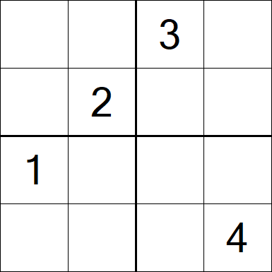 Sudoku 4x4 - Mittel