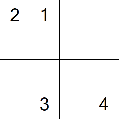 Sudoku 4x4 - Mittel