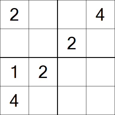 Sudoku 4x4 - Mittel