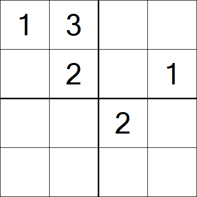 Sudoku 4x4 - Mittel