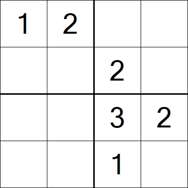 Sudoku 4x4 - Mittel