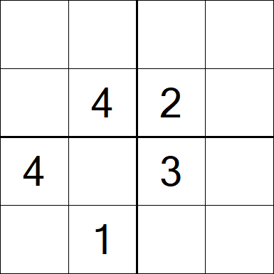 Sudoku 4x4 - Mittel