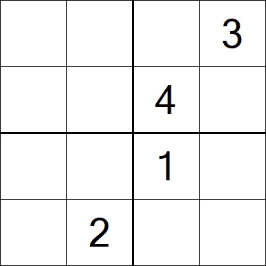Sudoku 4x4 - Mittel