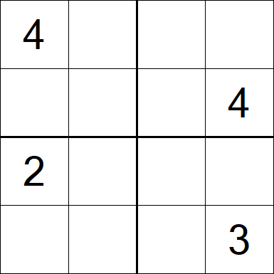 Sudoku 4x4 - Medium