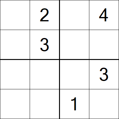 Sudoku 4x4 - Medium