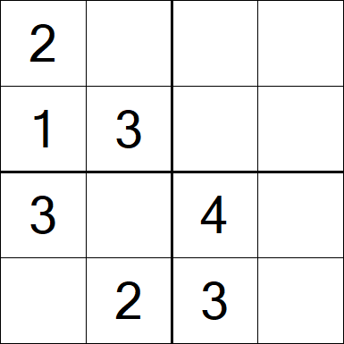 Sudoku 4x4 - Medium