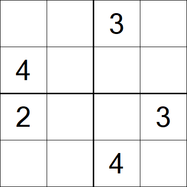 Sudoku 4x4 - Medium