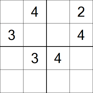 Sudoku 4x4 - Moyen