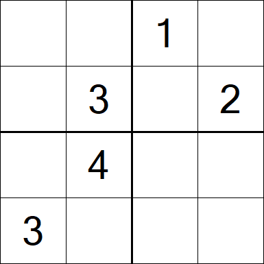Sudoku 4x4 - Moyen