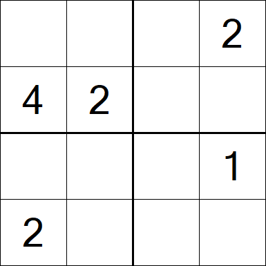 Sudoku 4x4 - Moyen