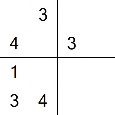Sudoku 4x4 - Moyen