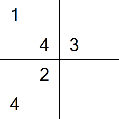 Sudoku 4x4 - Moyen