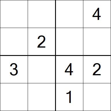 Sudoku 4x4 - Moyen