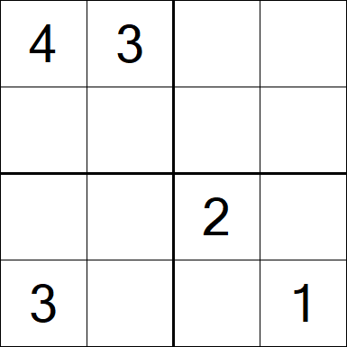Sudoku 4x4 - Mittel